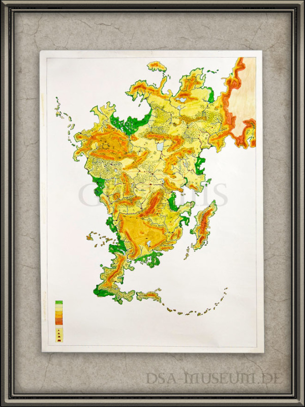 Aventurien-Karte Original-Zeichnung | DSA-Museum