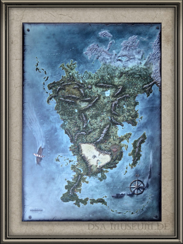 DSA5 Aventurien Karte vor „Unheil über Arivor“ - DSA-Museum